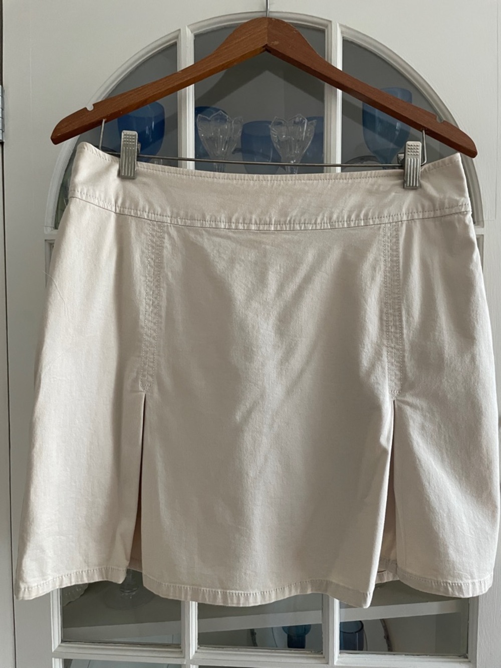 Sonoma Cream Short Skort with Front Slits